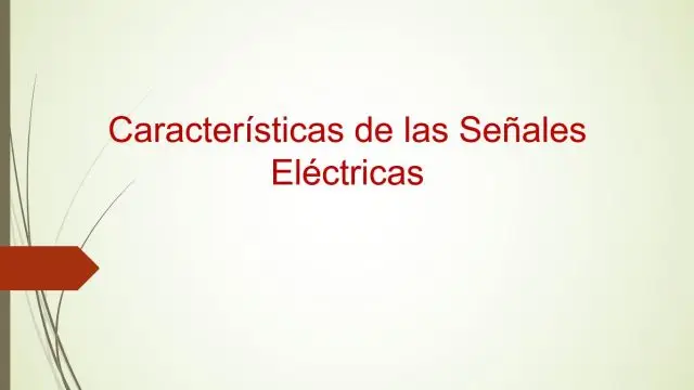 Características de las Señales Eléctricas